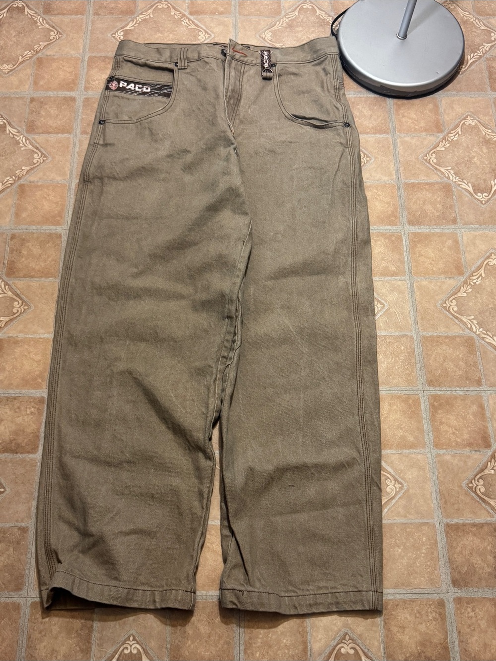 Vintage Paco Sport Baggy Denim Pants - Tan / Khaki (36) - Y2K / 90s Skater